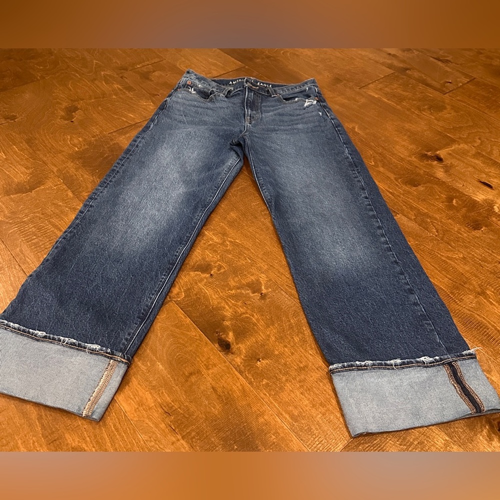 EUC Sz 4 regular AE Stretch High-Waisted
Stovepipe Cuffed Jean - Picture 8 of 14